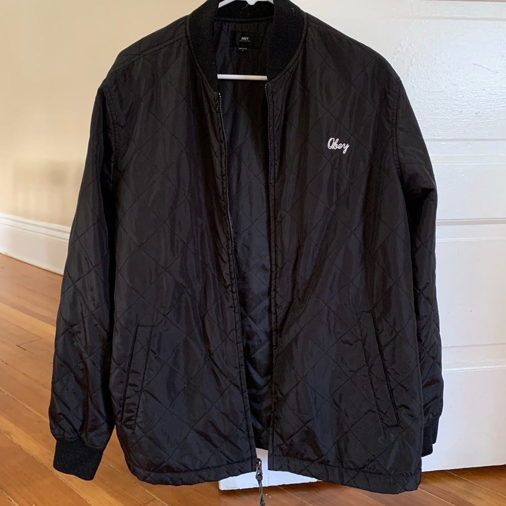 Mens black obey jacket